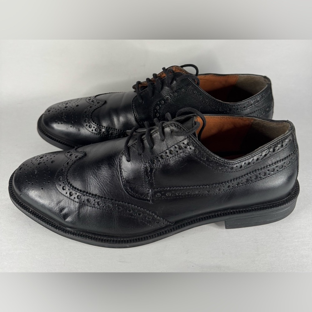 Stafford Wingtip Brogues Size 10 M Black Leather